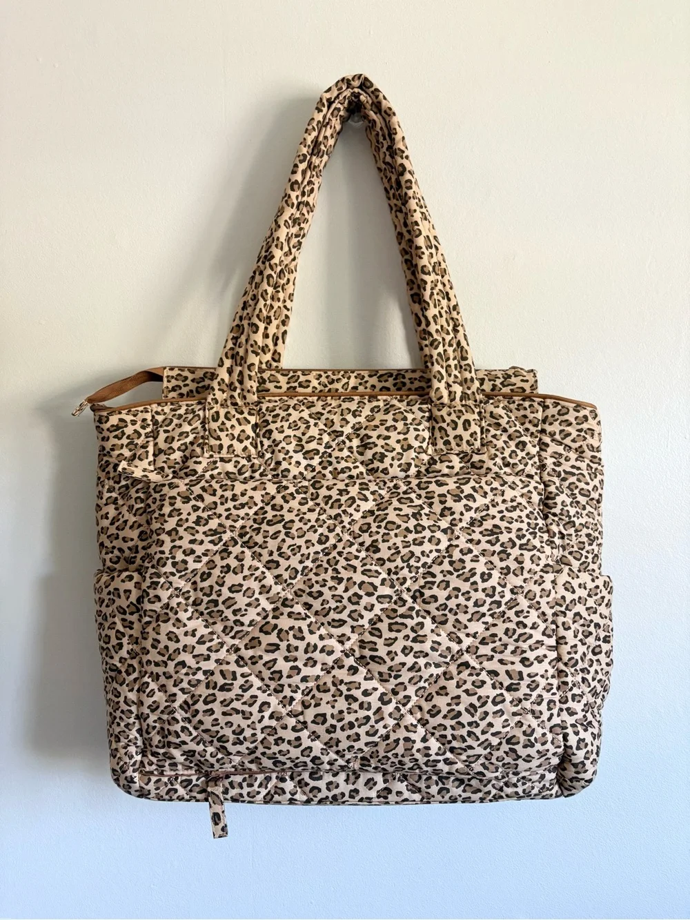 Béis x Elsa Hosk Diaper Tote Bag in Leopard Print NEW - Picture 6 of 8